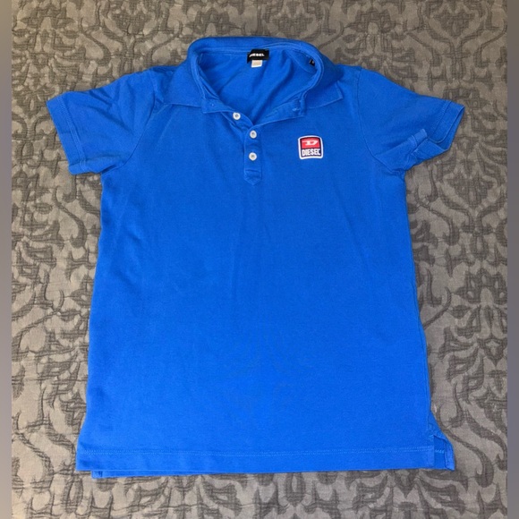 Diesel Jeans T-KAL Patch Logo Men’s Polo in Royal Blue, Size Small - Picture 1 of 8